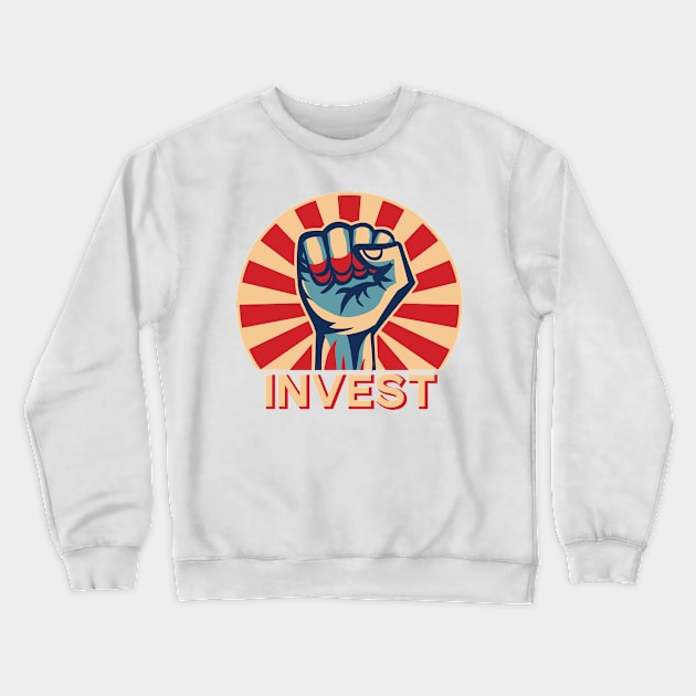 Poor People Invest Hedge Fund Short Selling Crewneck Sweatshirt by alltheprints